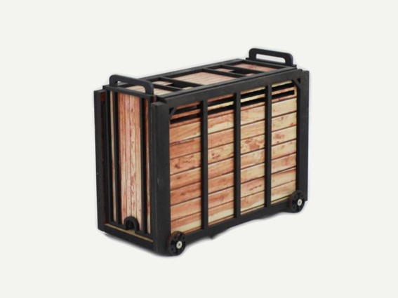 Wooden animal transport crate